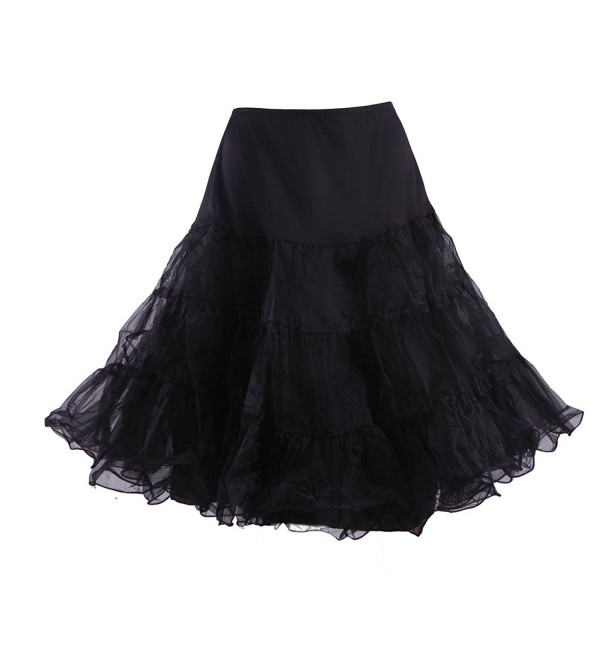 Petticoat Skirts Tutu Crinoline Underskirt For Women AP2 - Black ...