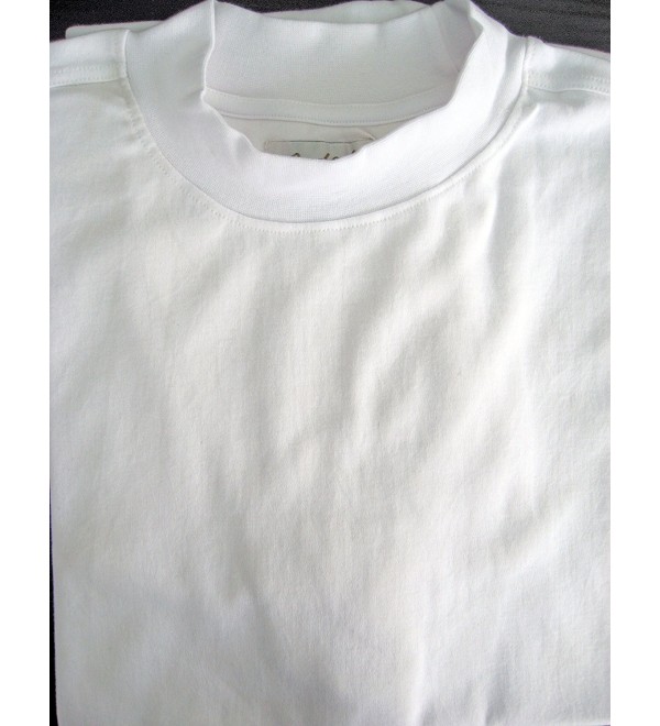 Brand 100% Cotton Mock Turtleneck Shirt Short Sleeved Pre-Shrunk 4 ...