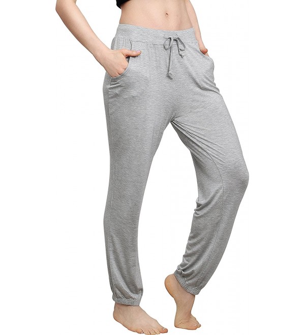 Women's Stretch Knit Pajama Pants Modal Sleep Pant - Gray - CV1800K2HSD