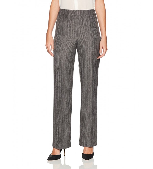 Women's Herringbone Stripe 1 Button Notch Lapel Pant Suit - Charcoal ...