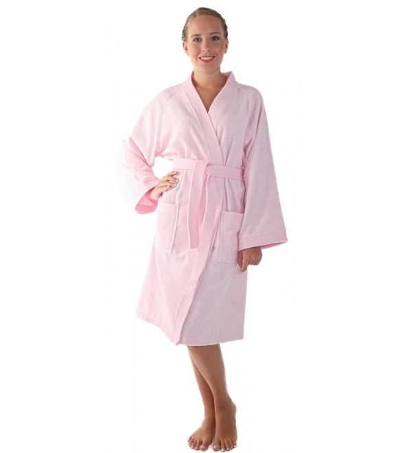 Women's Short Kimono Lightweight Bathrobe Turkish Cotton Terry Cloth ...