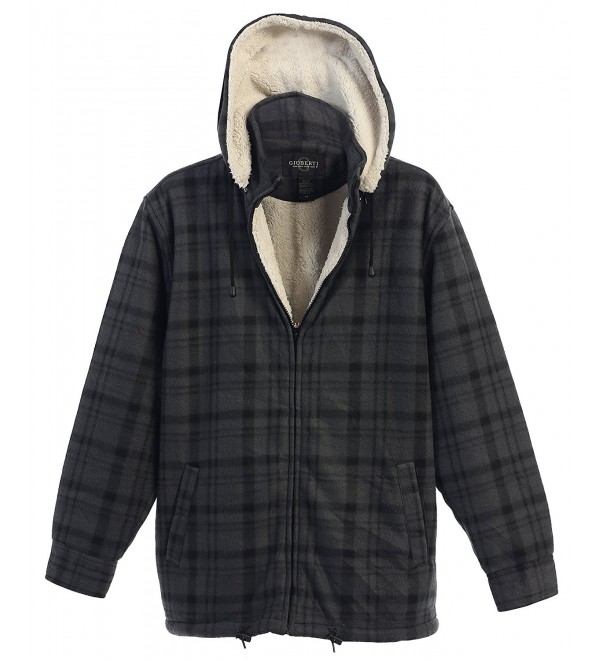 fleece lined flannel jacket with hood
