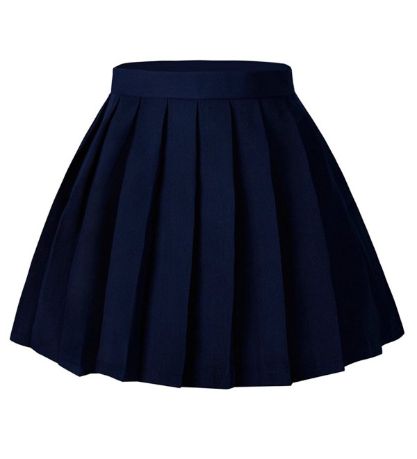 Women's Japan High Waisted Pleated Cosplay Costumes Skirts Solid Mini ...