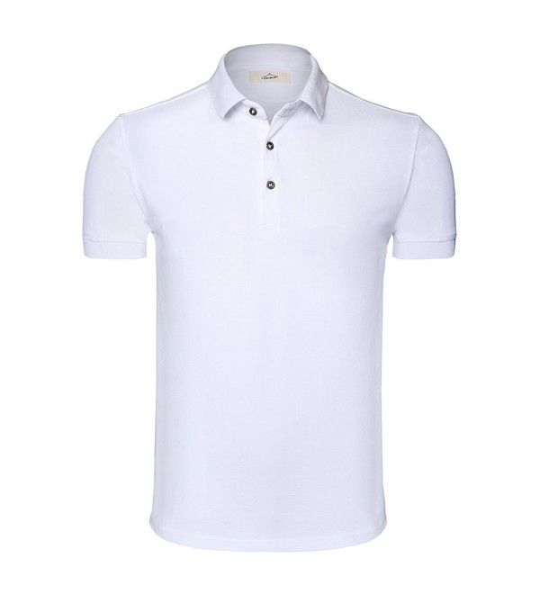 Men's Short Sleeve Cotton Golf Polo Shirt Casual Solid Fashion Male ...