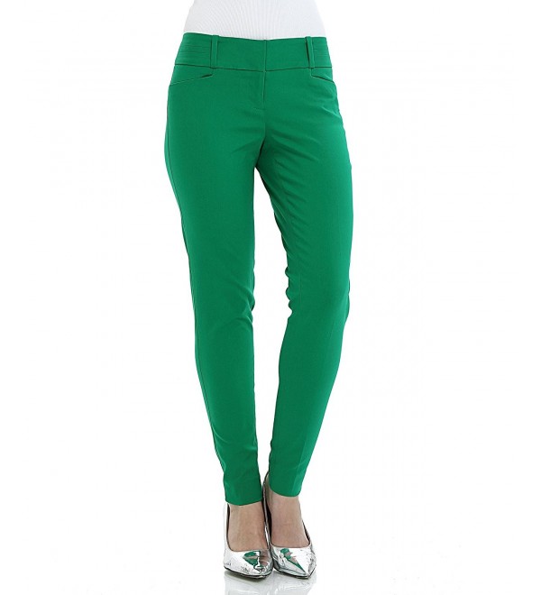 womens green skinny pants