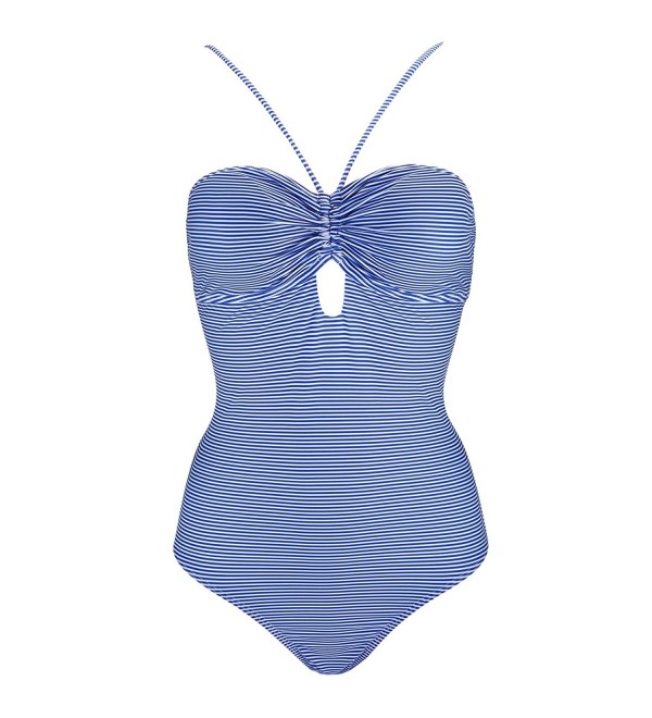 Sexy Strappy Bandeau Cut Out Criss Cross Back One Piece Swimsuits For ...