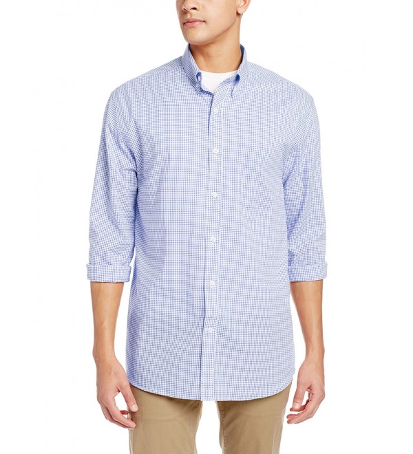 Men's Long Sleeve Epic Easy Care Tattersall Shirt - French Blue ...