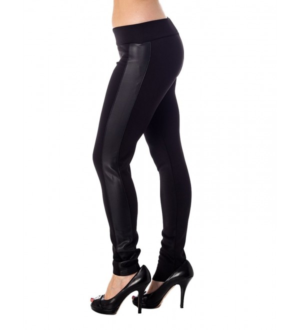 Women's Fashionable Scuba Leggings - Black - CT11OVE6HR3