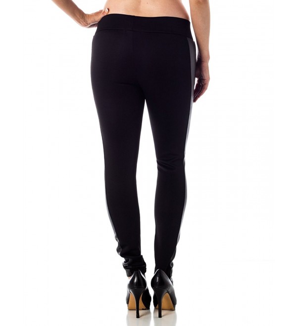 Women's Fashionable Scuba Leggings - Black - CT11OVE6HR3