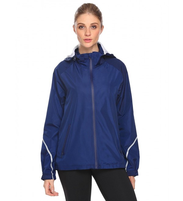 Women's Raincoat Velvet Outdoor Sports Reflective Coat Jacket Casual ...