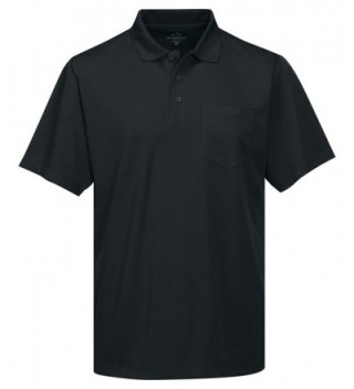 K020P Men's Vital Pocket UltraCool Polo Shirt - Black - CX11LPD177N