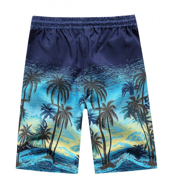 Men's Tropical Quick Dry Beach Shorts Casual Hawaiian Aloha Board ...