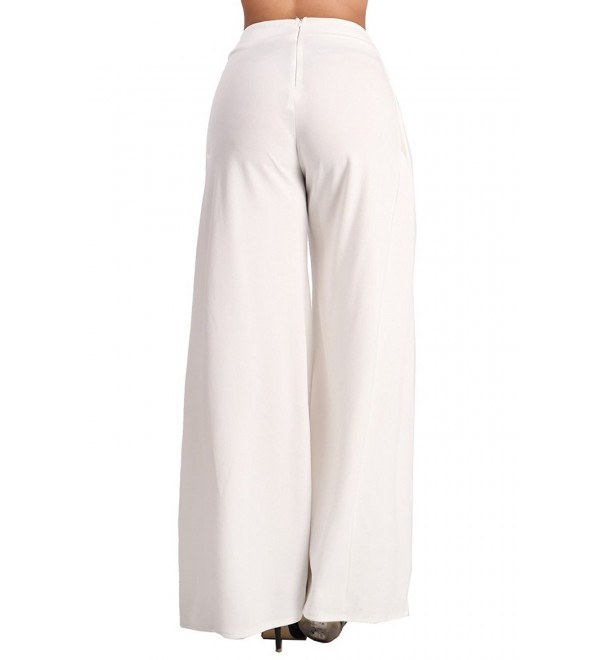 Enjoy Your Evening Women's Elegant High Waist Front Open Dress Pants ...