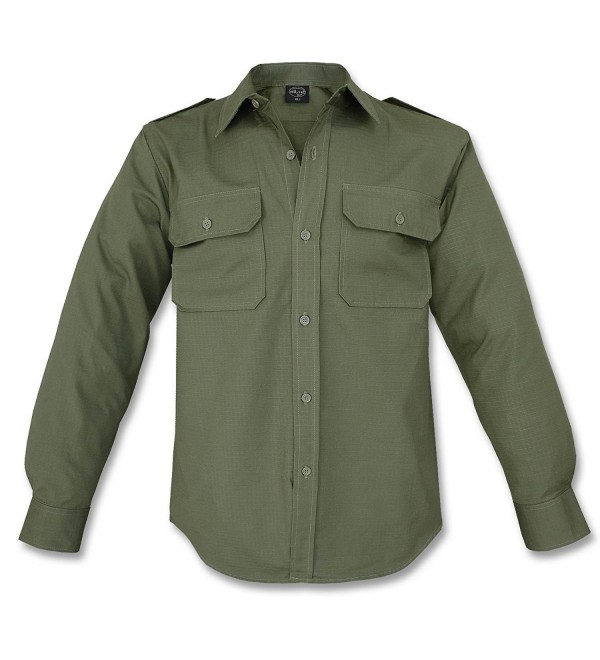 Mil-Tec RipStop Shirt Long Sleeve Olive - CU1165RSE39