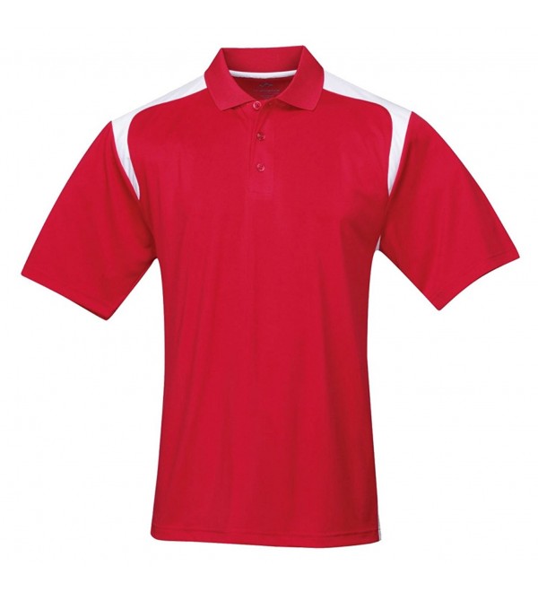 red polyester shirt