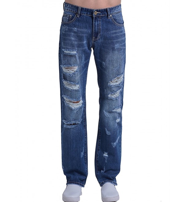 mens straight leg distressed jeans