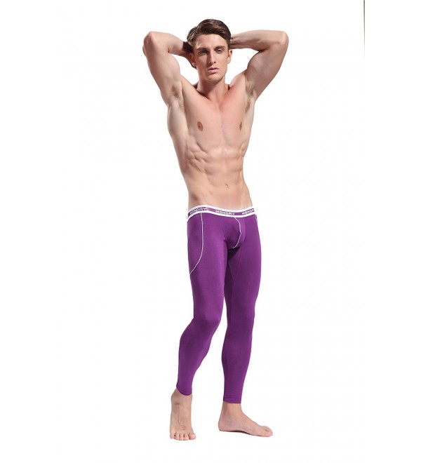 Men's Low Rise Leggings Long Johns Thermal Pant - 3004ckupurple ...