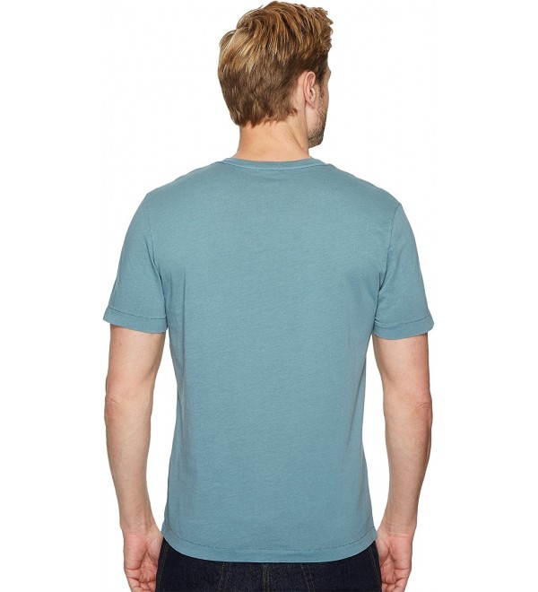 Men's Short Sleeve V Neck Vintage Fit Tee Shirt - Oasis - CH189IIAUW0