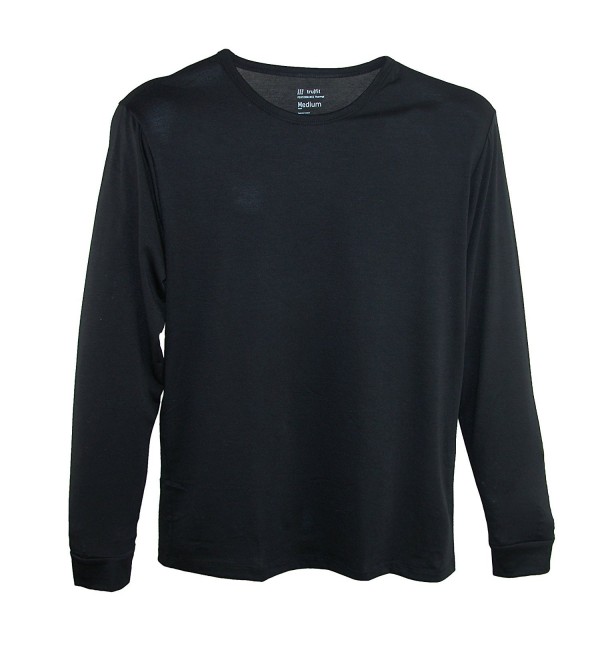Tru Fit Men's Performance Thermal Long Sleeve Shirt - Black - CG187CT755H