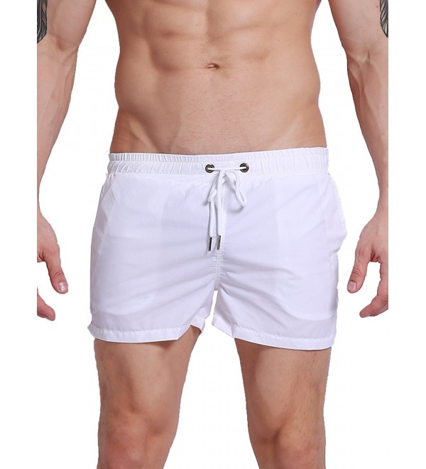 Men's Dry Fit Short with Pockets - 0801 White - C71855HSXS7