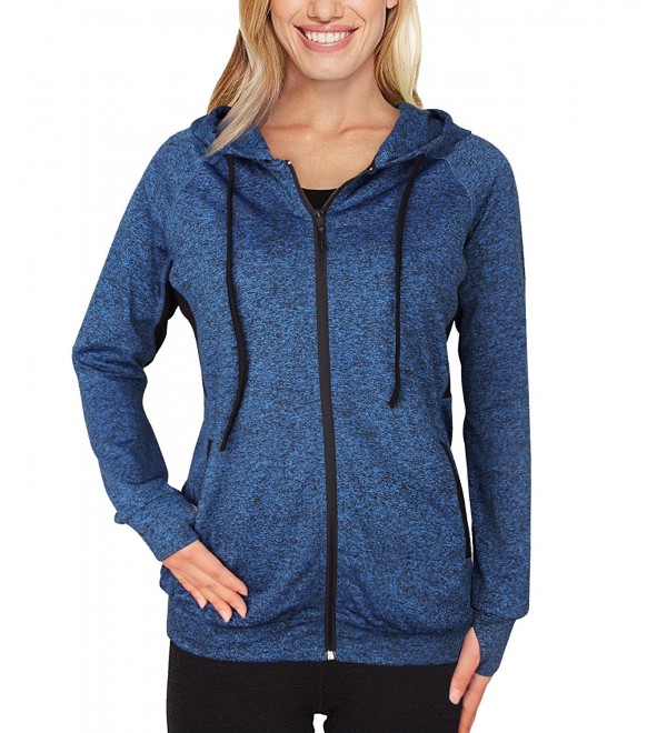 Women's Zip up Hoodie Soft Lightweight Activewear Sweatshirt Jacket ...
